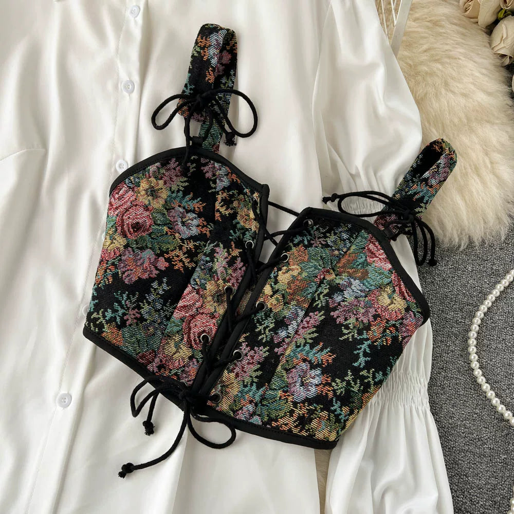 Ensembles Floral Chemise À Manches