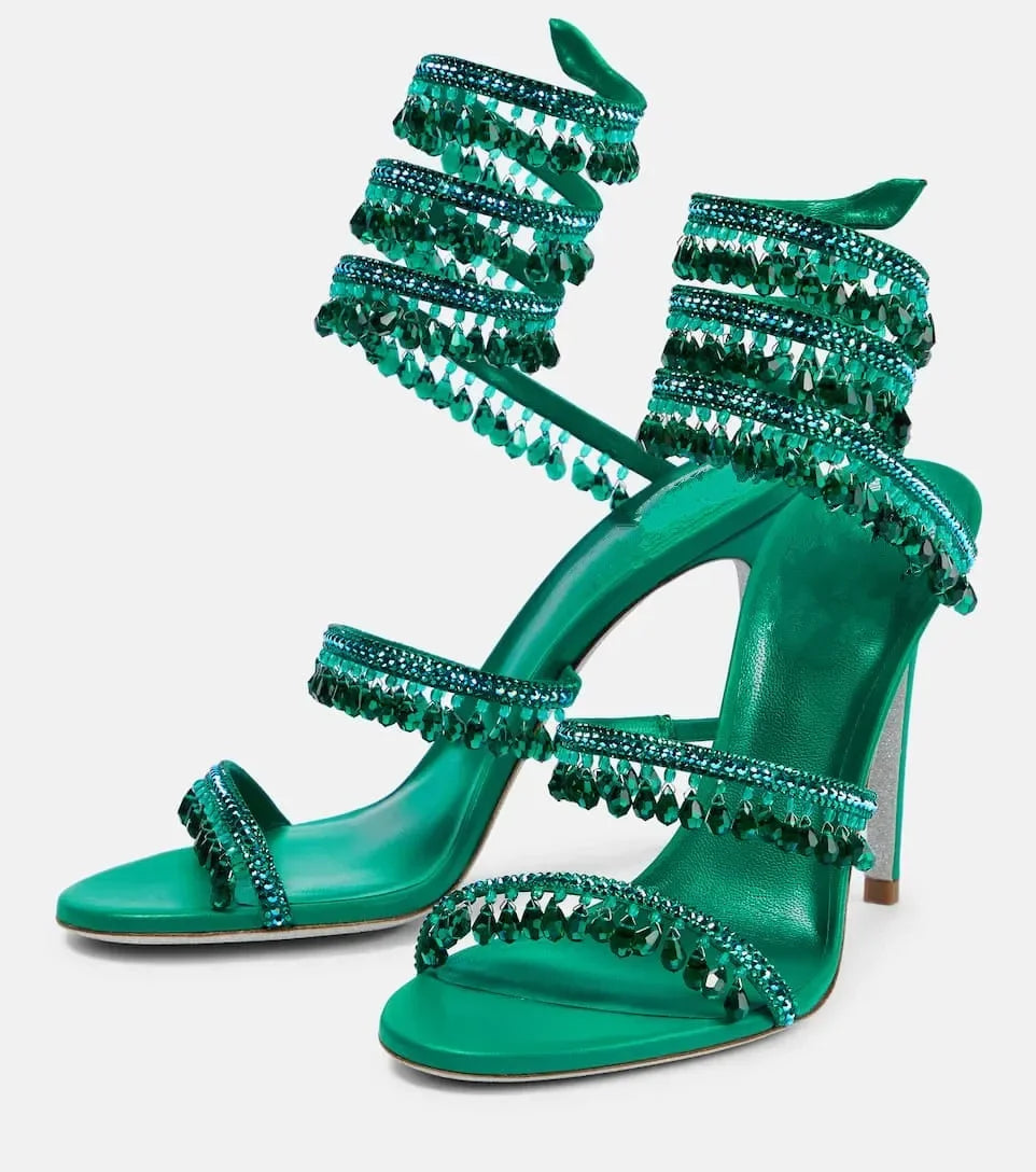 Sandales À Talons Aiguilles Strass
