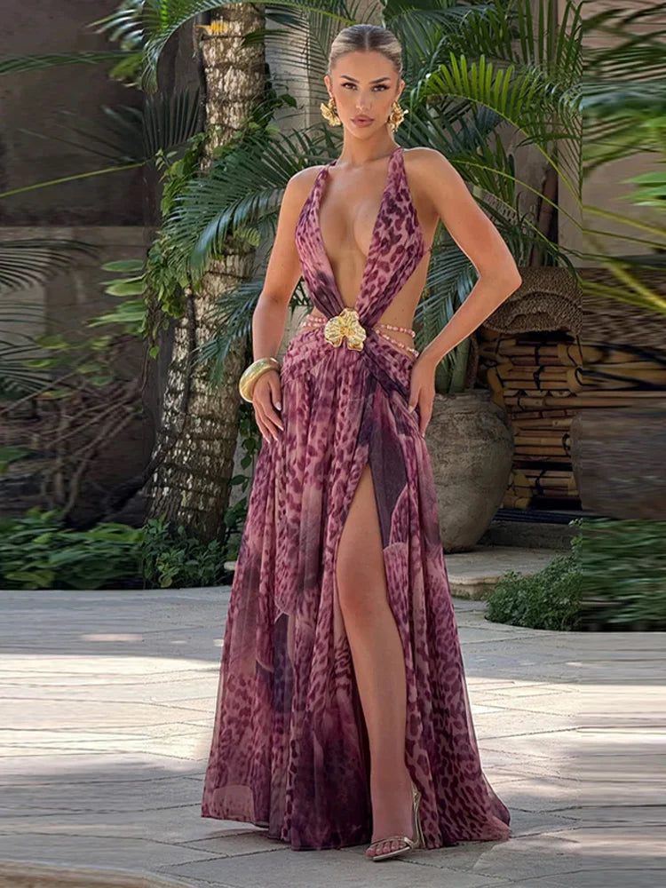 Robe Longue Léopard