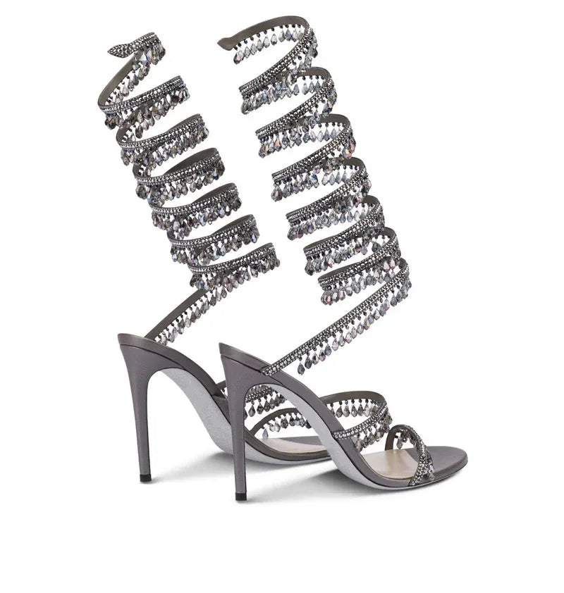 Sandales À Talons Aiguilles Strass