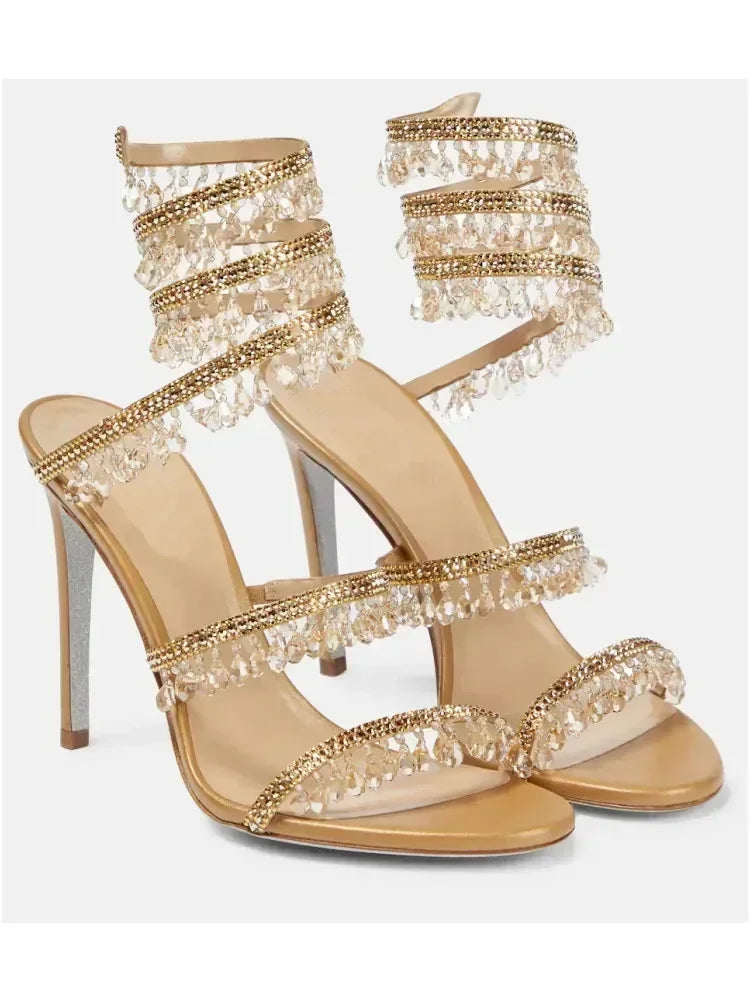Sandales À Talons Aiguilles Strass