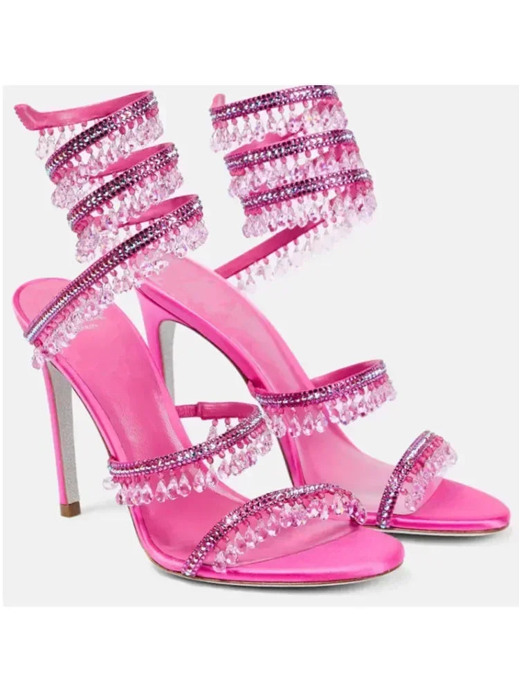 Sandales À Talons Aiguilles Strass