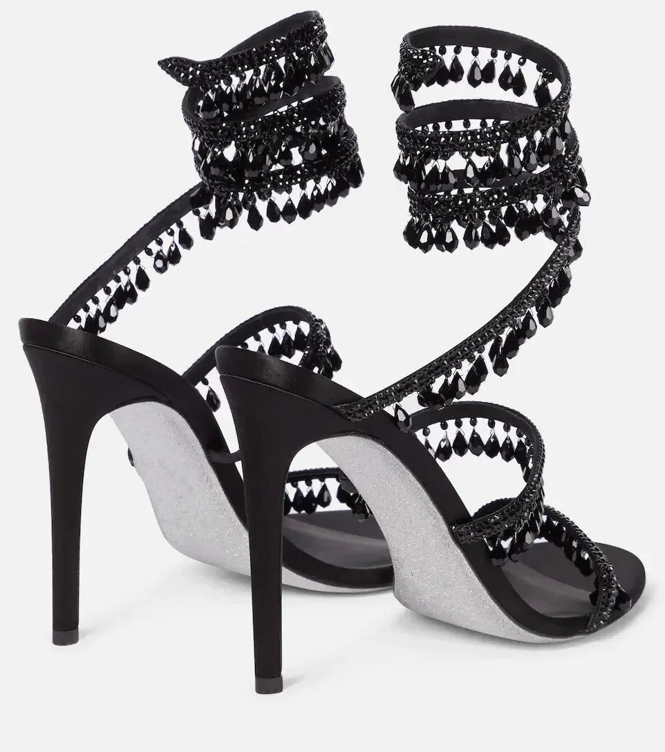 Sandales À Talons Aiguilles Strass