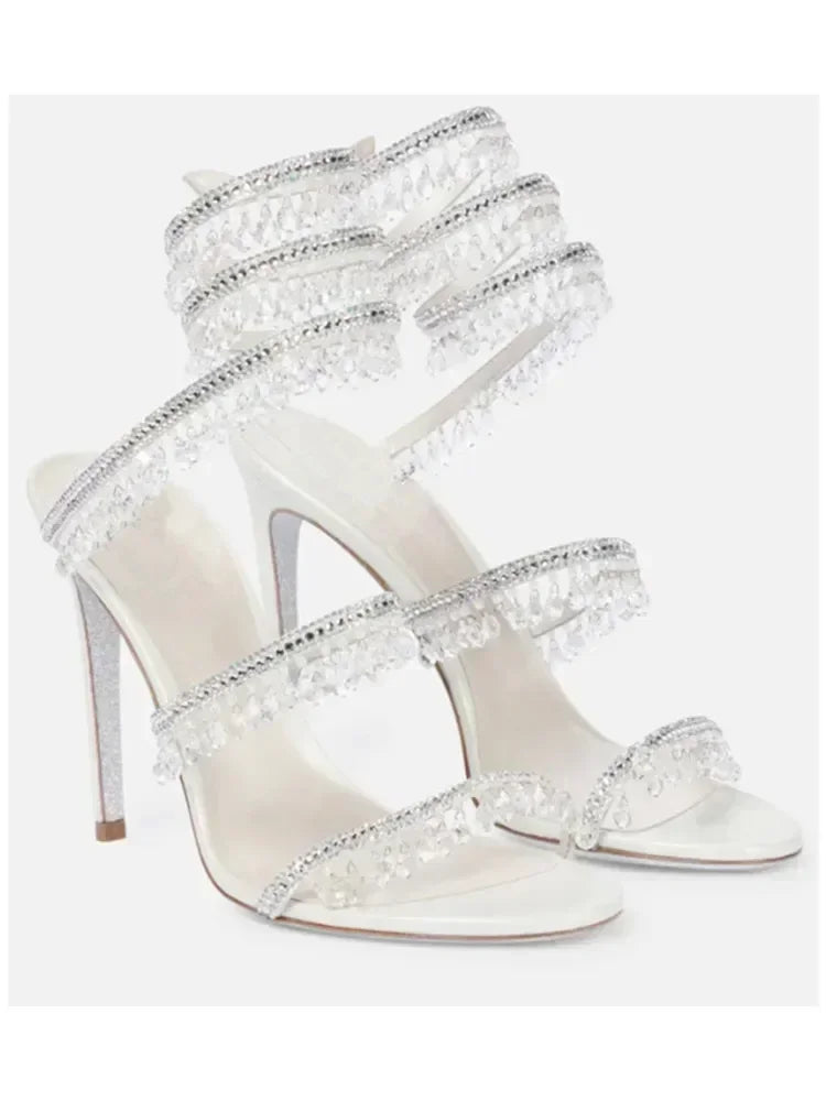 Sandales À Talons Aiguilles Strass