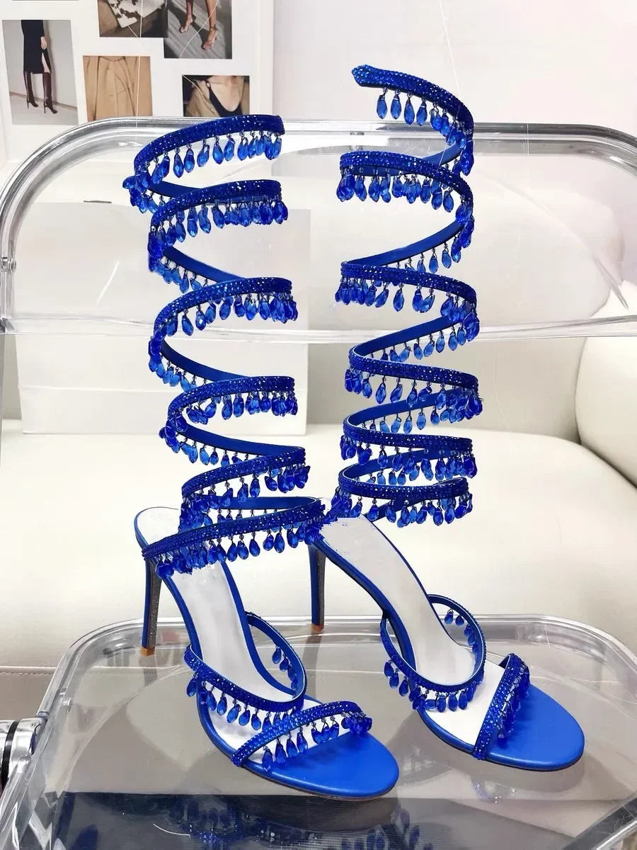Sandales À Talons Aiguilles Strass