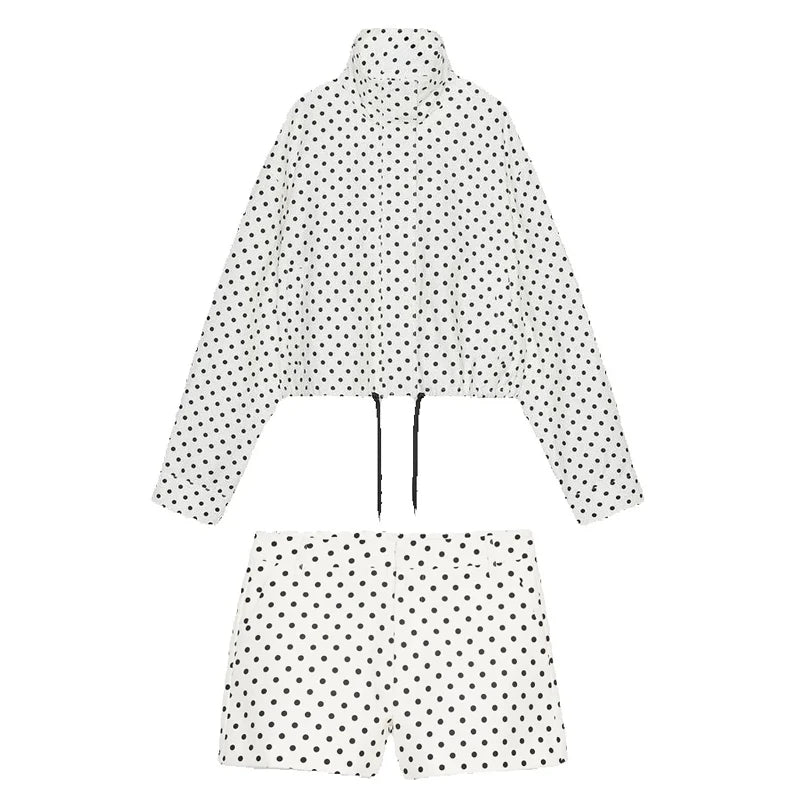 Ensemble À Pois Veste Et Short