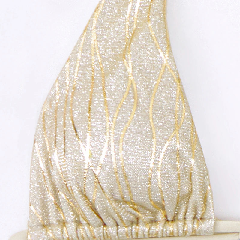 Maillot De Bain Bikini Doré