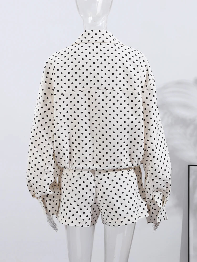 Ensemble À Pois Veste Et Short