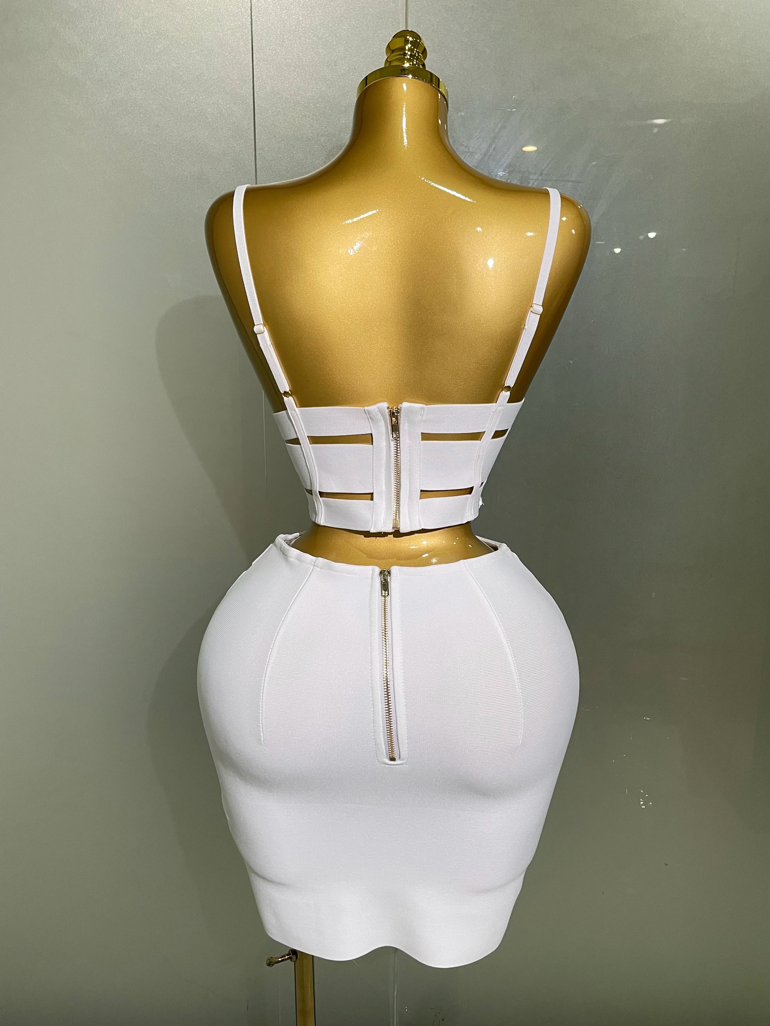 Ensemble  Top Bandage Et Jupe Crayon Tendance Idéal Pour Les Soirées