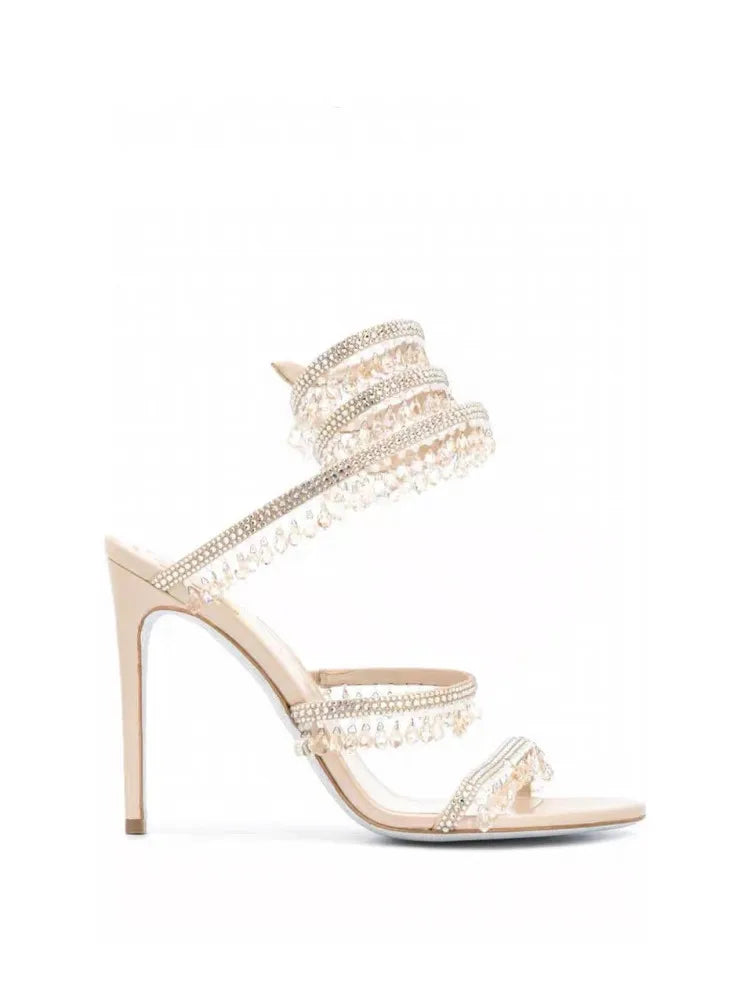 Sandales À Talons Aiguilles Strass