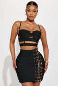 Ensemble  Top Bandage Et Jupe Crayon Tendance Idéal Pour Les Soirées