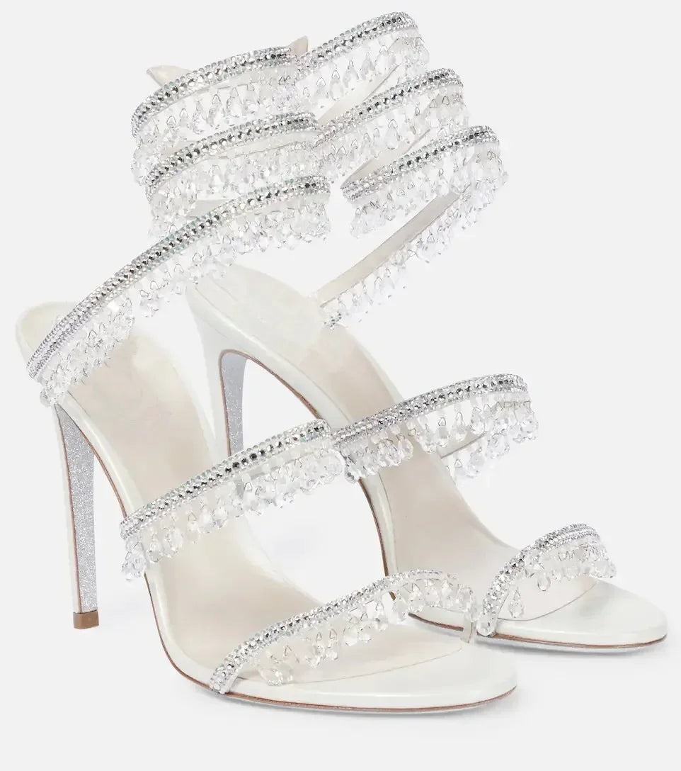 Sandales À Talons Aiguilles Strass