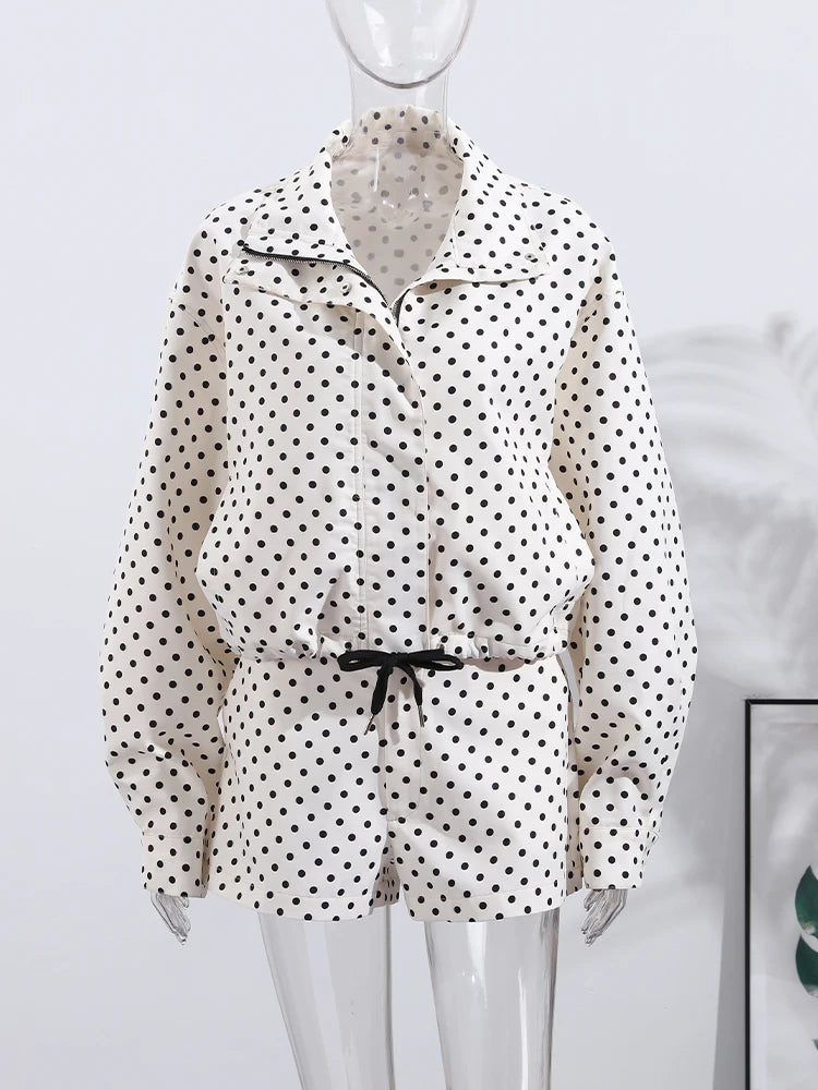 Ensemble À Pois Veste Et Short