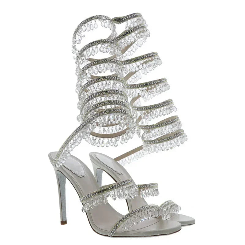 Sandales À Talons Aiguilles Strass