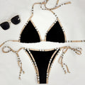 Bikini Dos Nu À Rayures de Marque De Luxe
