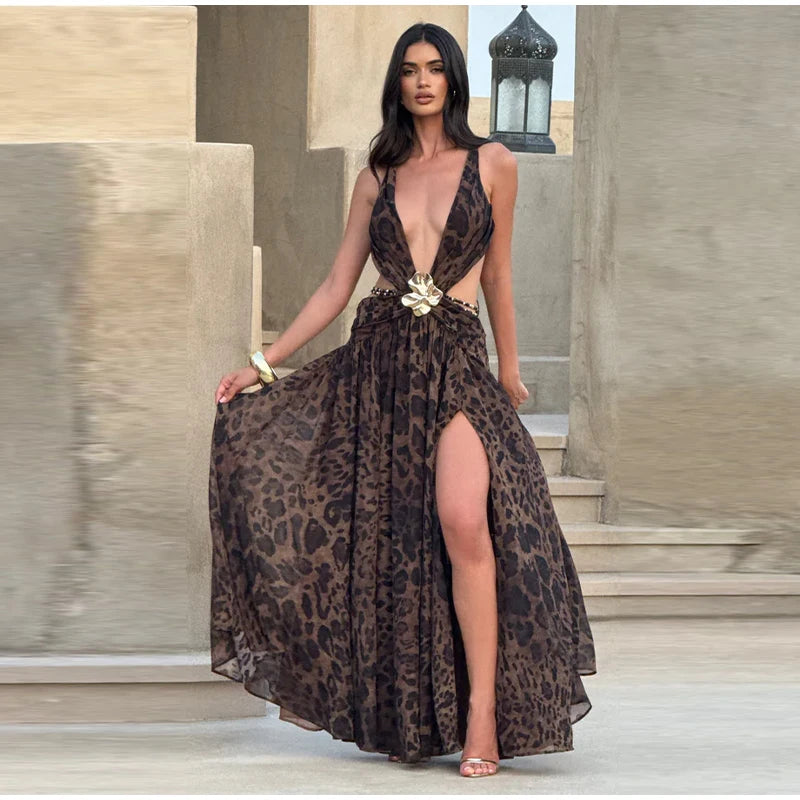 Robe Longue Léopard