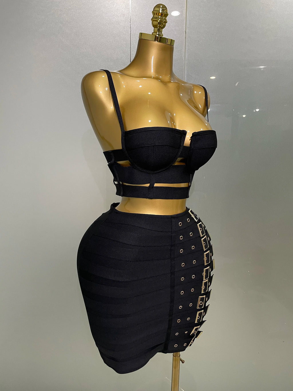 Ensemble  Top Bandage Et Jupe Crayon Tendance Idéal Pour Les Soirées