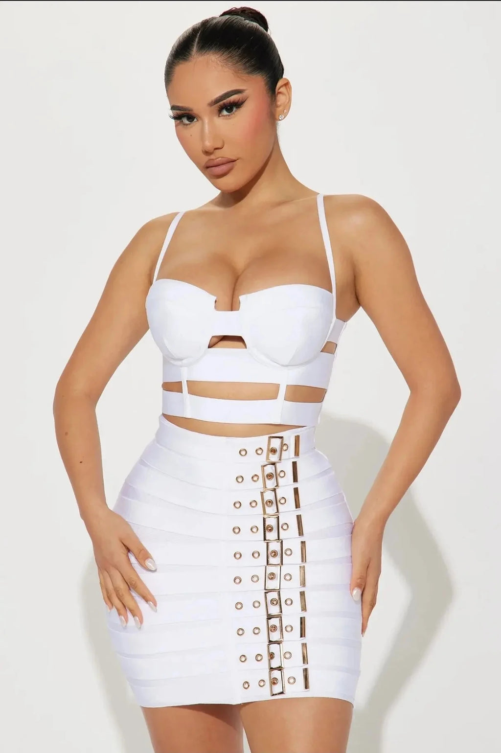 Ensemble  Top Bandage Et Jupe Crayon Tendance Idéal Pour Les Soirées