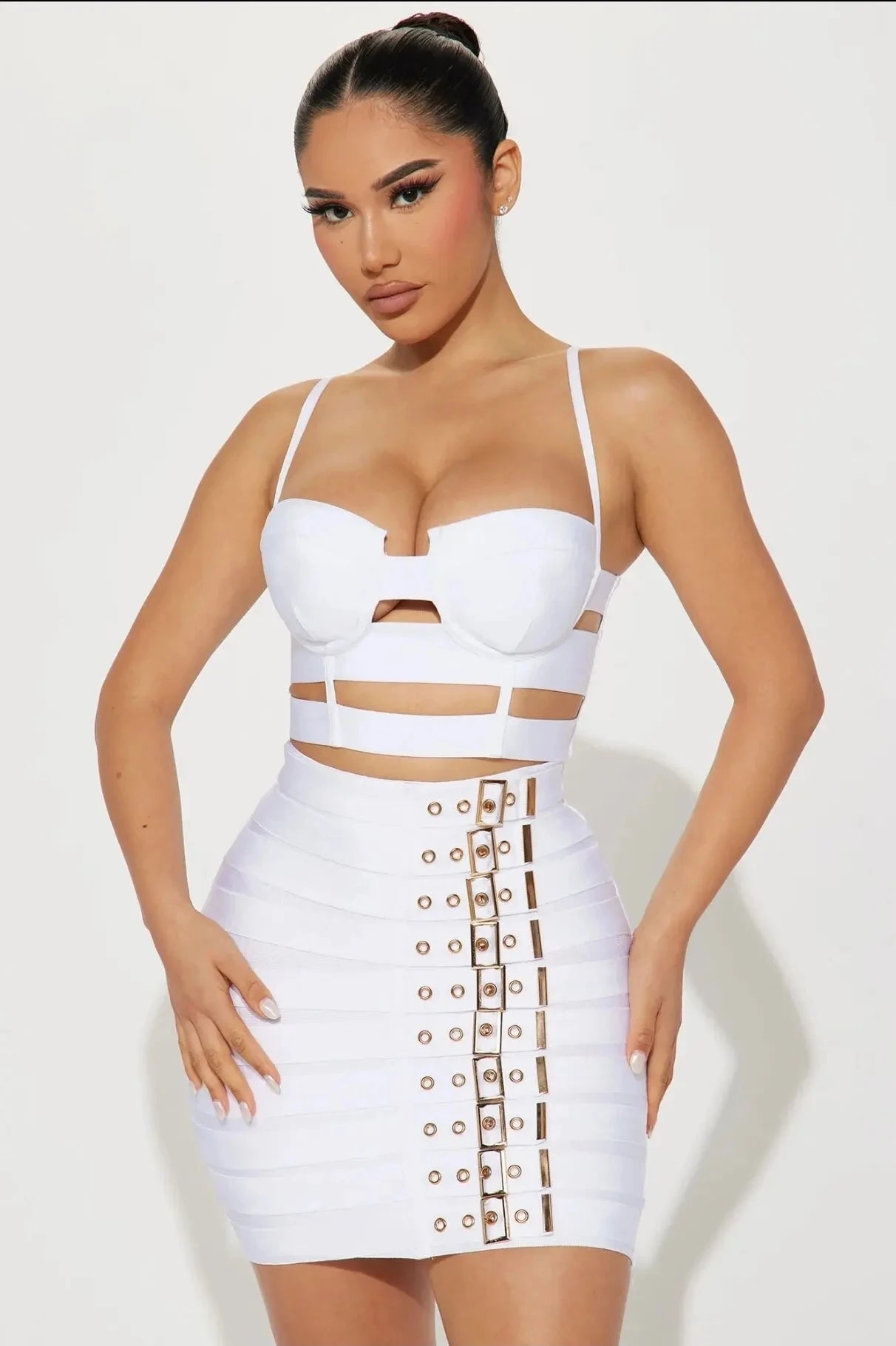 Ensemble  Top Bandage Et Jupe Crayon Tendance Idéal Pour Les Soirées