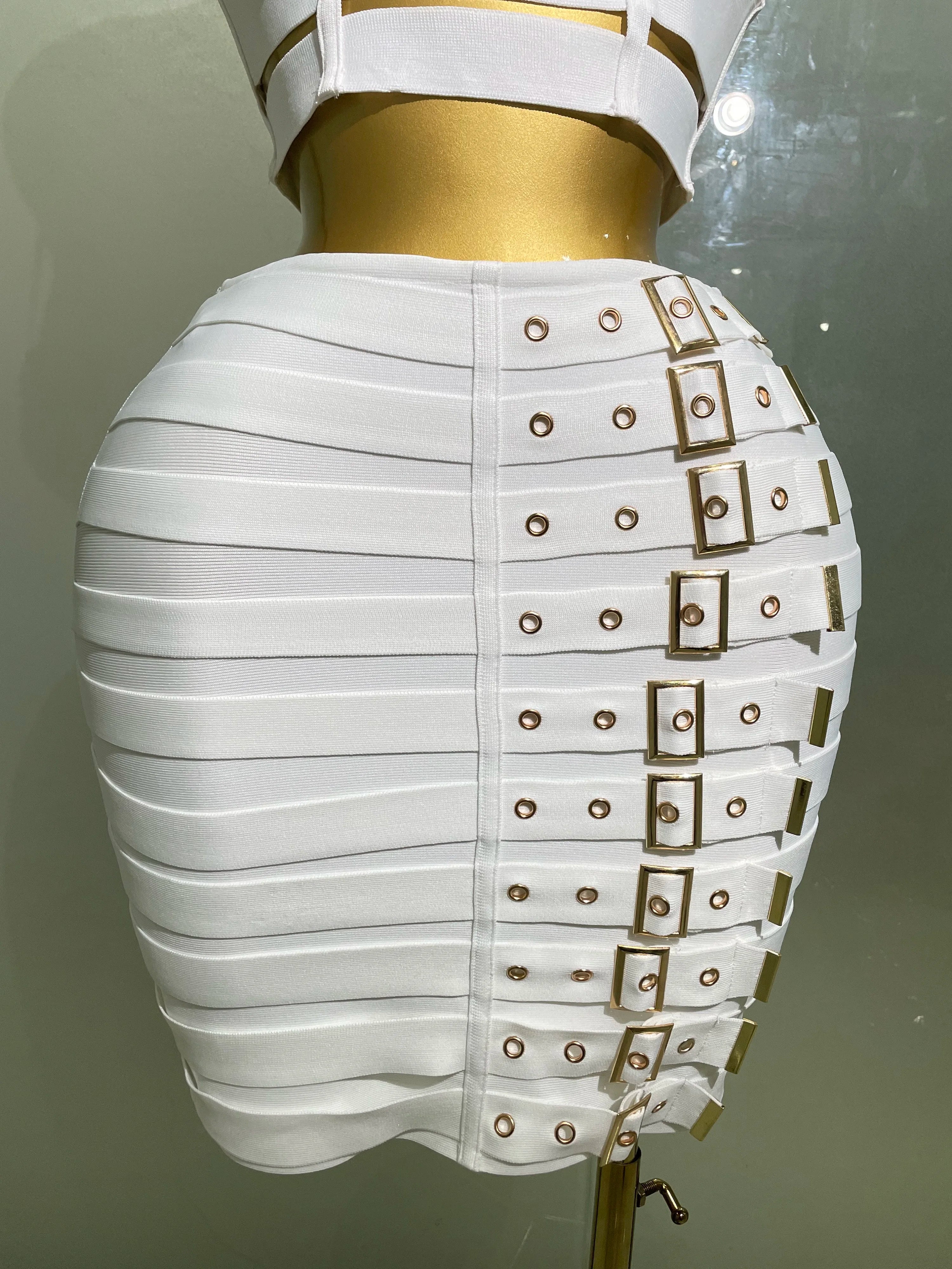 Ensemble  Top Bandage Et Jupe Crayon Tendance Idéal Pour Les Soirées