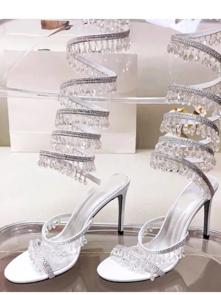 Sandales À Talons Aiguilles Strass