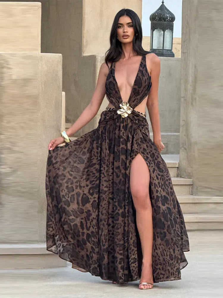 Robe Dos Nu Leopard